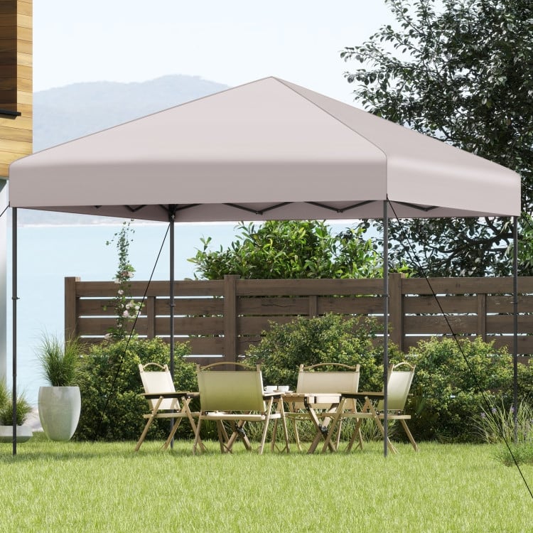 Oxford Fabric Metal Pop Up Canopy Tent with Bag and Adjustable Height