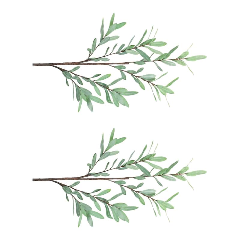 Olive Leaf Branch Artificial Sprays - 39" - Green - Set of 2