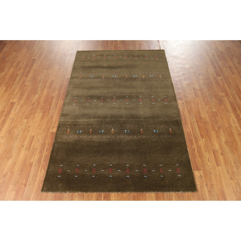 Tribal Gabbeh Oriental Area Rug Handmade Wool Carpet - 4'11" x 7'11"