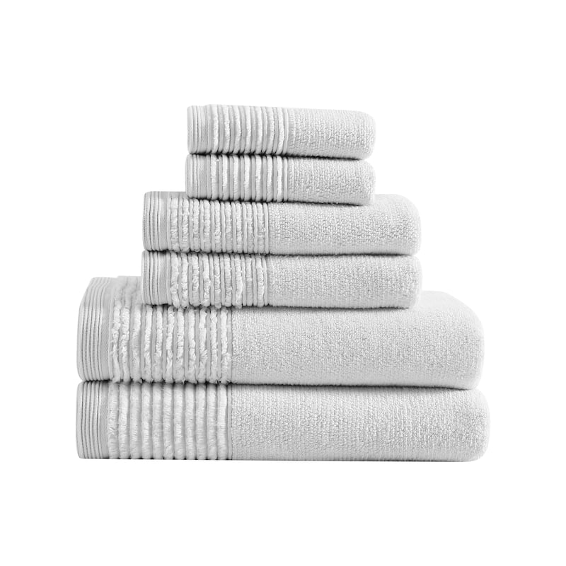 Vera Wang Sculpted Pleat Solid Cotton Multi Size Towel Set