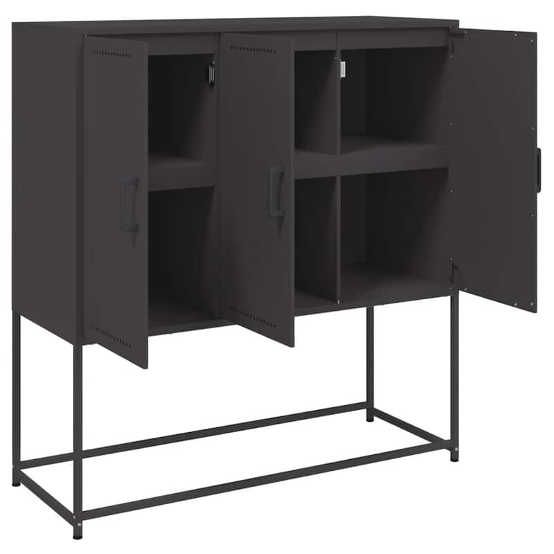 vidaXL Highboard Storage Side Cabinet Cupboard Living Room Furniture Steel - 39.6 x 39.6 x 42.1
