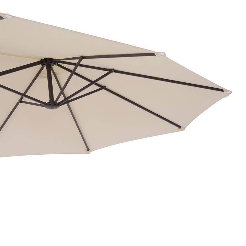 Outsunny 15-foot Steel Rectangular Double Sided Market Umbrella