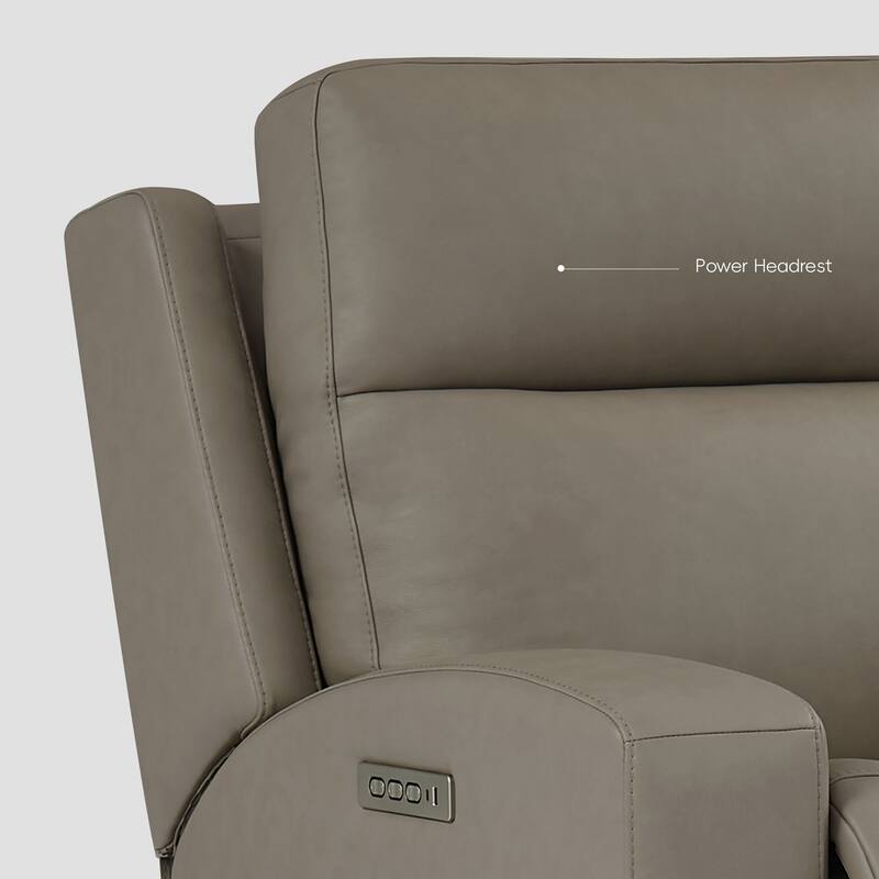 39''W Genuine leather Triple-Power Reclining with Extendable Footrest and USB/USB-C Ports