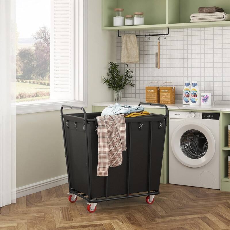 Large Rolling Laundry Hamper with Wheels - 35.04"L x 25.59"W x 36.61"H