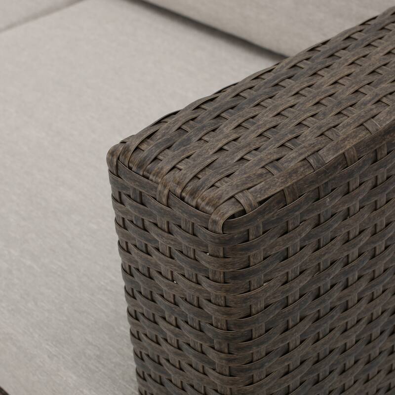 Puerta Outdoor (PE) Wicker 3 Seater Sofa by Christopher Knight Home