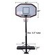 preview thumbnail 7 of 5, 43" Gray Mix Basketball Hoop System Height Adjustable Basketball Hoop with Wheels
