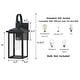 preview thumbnail 13 of 18, KAWOTI Black Outdoor Wall Sconces and Pendant Light