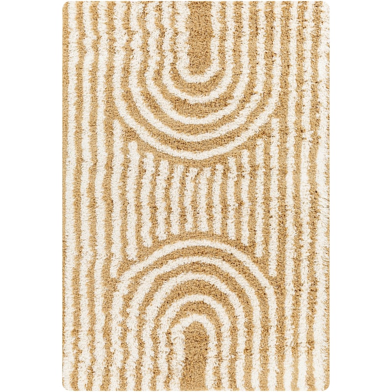 Livabliss Jamal Neutral Rainbow Plush Area Rug