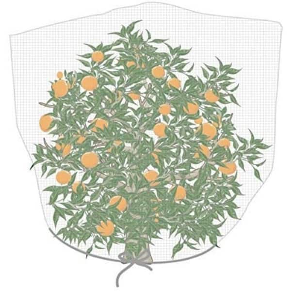 slide 2 of 3, Agfabric Garden Netting Plant Cover Bag 48"x55" with Rope, White - H48"xW55" White - H48"xW55"