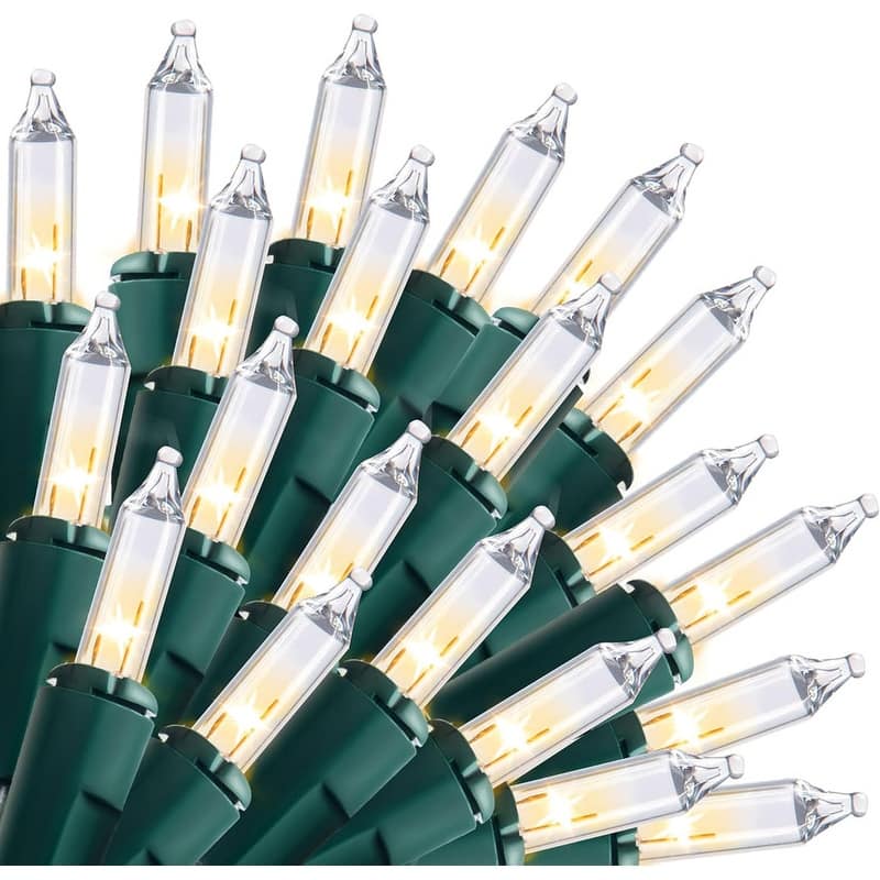 Joyfy 300(3x100) Mini Warm White Christmas String Lights - Green