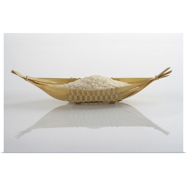 "Rice in a woven basket" Poster Print