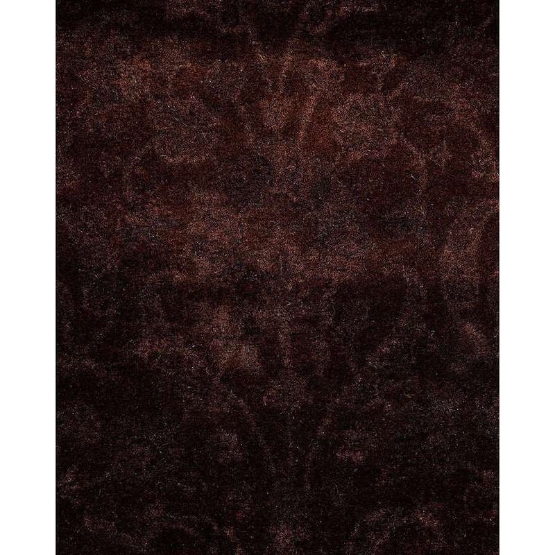 Overton Hand Knotted Wool Vintage Inspired Modern Contemporary Overdyed Brown Area Rug - 2' 7" x 4' 5"