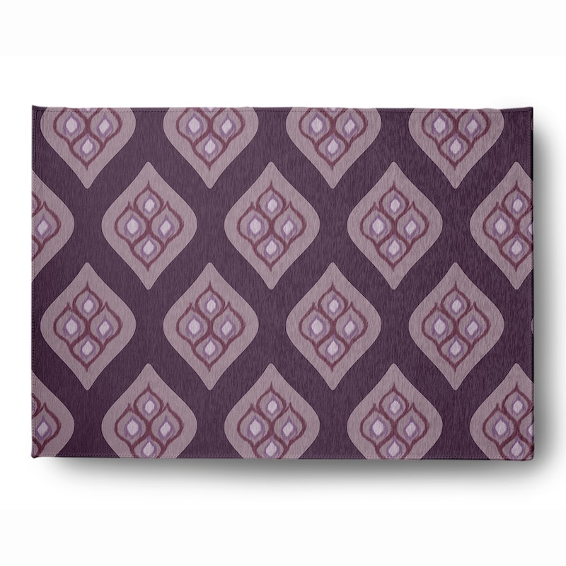 Olgee Bold Pattern Soft Chenille Rug - 5' x 7' - Purple