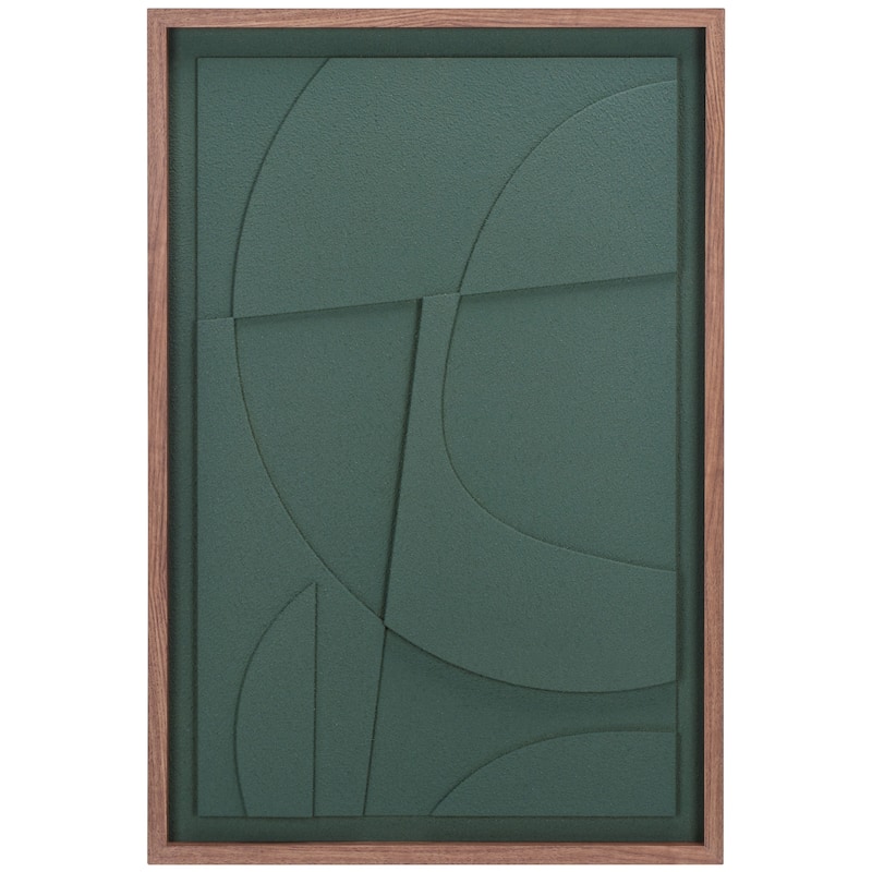 SAFAVIEH Home Nature's Edge 24W x 36L-inch Green Framed Dimensional Art