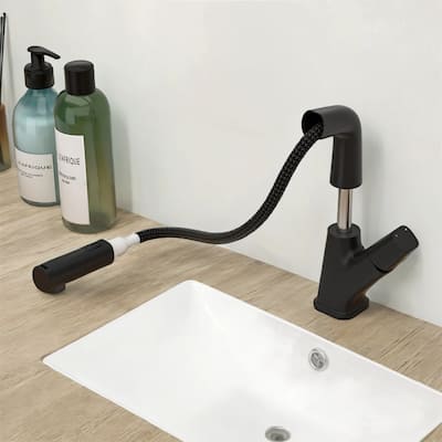 Pull-Down Swivel Basin Faucet Bathroom Sink Faucet with Three Water Modes