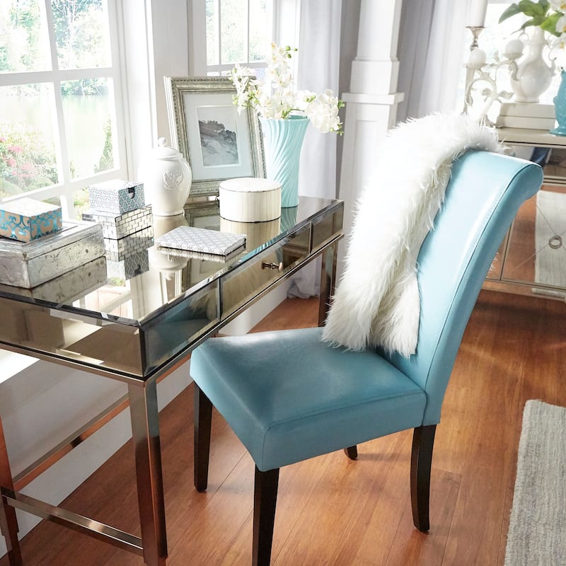 Camille Beveled Mirrored Accent 1-drawer Office Writing Desk by iNSPIRE Q Bold