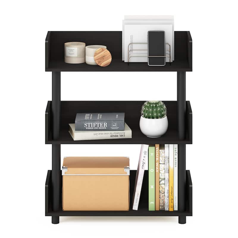 Furinno Turn-N-Tube 3-Tier Toolless Freestanding Multipurposes Display Rack, Espresso