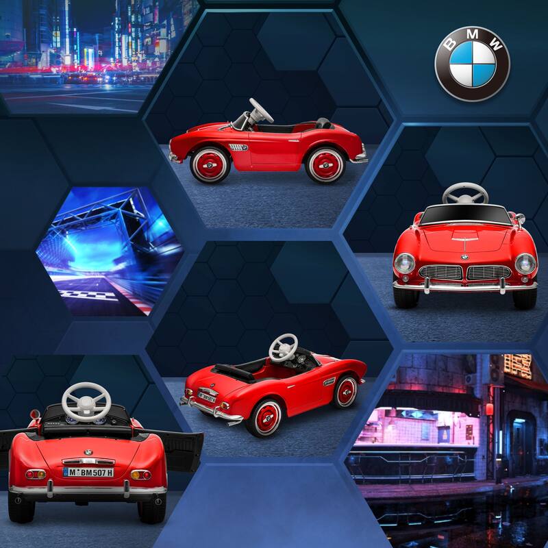 Aosom Licensed BMW Kid Electric Ride On Car, 12V Battery Powered Electric Car for Kids with 3 Speeds Remote Control