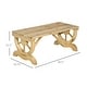 preview thumbnail 3 of 15, Outsunny 2-Person Wood Outdoor Garden Bench with a Unique Wheel Designed Legs - 38.5" W x 19.75" D x 15.5" H