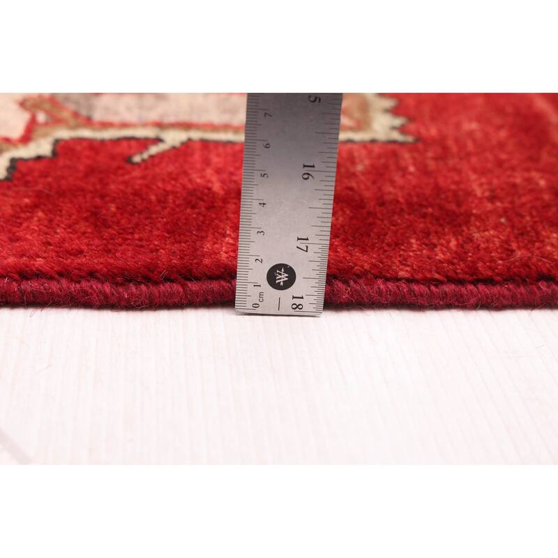 ECARPETGALLERY Hand-knotted Melis Vintage Red Wool Rug - 2'8 x 8'0