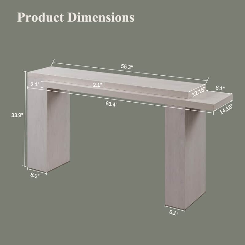 Modern Entryway Table, Wood Sofa Table Behind The Couch, Narrow Table