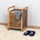 preview thumbnail 3 of 5, Bathroom Laundry Basket Bamboo Storage Basket - 15.74 x 13.78 x 23.82 inches