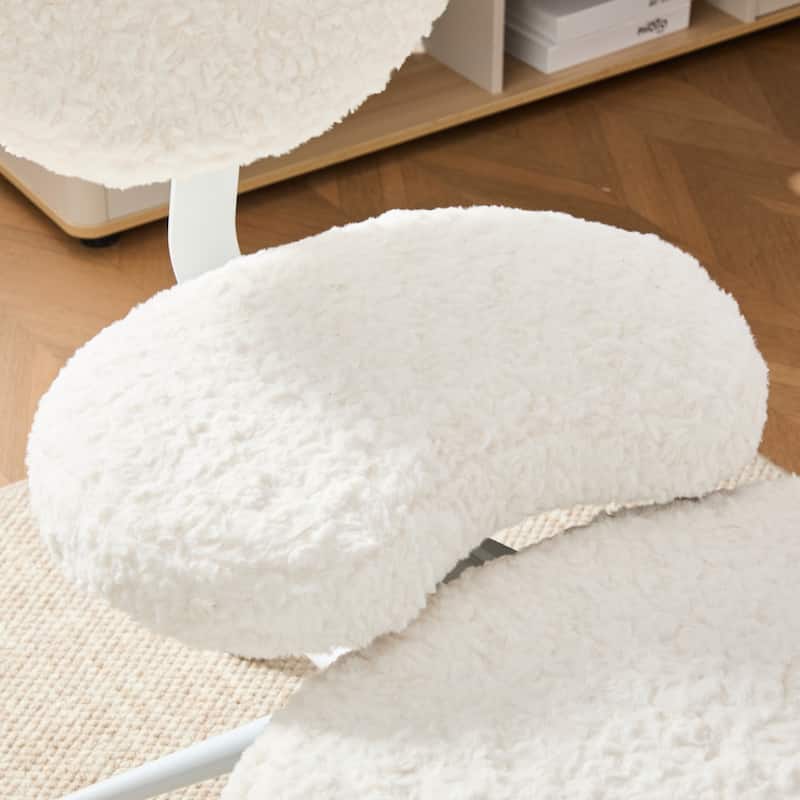 Anmytek Cross Legged Chair with Wheels,Criss Cross Desk Chair with Lumbar Support and Adjustable Stool