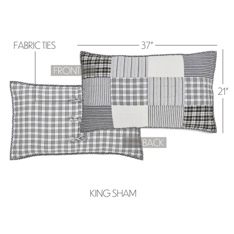 Sawyer Mill Black King Sham 21x37