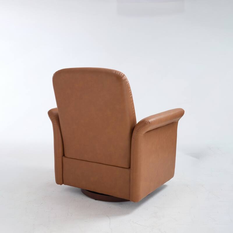 Modern Barrel Armchair with Wood Base