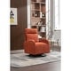 preview thumbnail 7 of 14, Upholstered Recliner Swivel Glider with Side Bag Orange