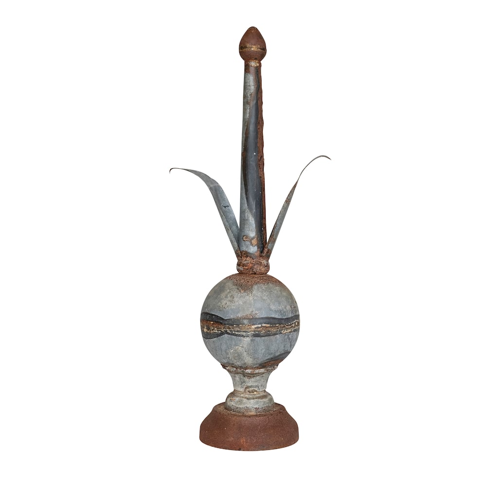 Metal Finial Spindle Decor - 6.0"L x 11.0"W x 25.0"H