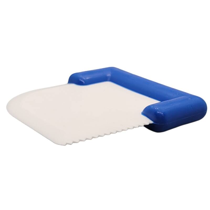Handy Housewares Durable 3" Nylon Plastic Pan Scraper Tool with Serrated Blade & Anti-Slip Handle - Random Color