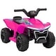 preview thumbnail 20 of 25, Qaba Kids ATV Quad, 6V Ride On Toy with Rechargeable Battery, Light, Forward & Reverse, 4 Wheeler Battery Powered for Boys Girls