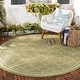 preview thumbnail 30 of 129, SAFAVIEH Courtyard Kailani Indoor/ Outdoor Waterproof Patio Backyard Rug 4' Round - Green/Beige
