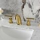 preview thumbnail 10 of 20, Kingston Brass Manhattan Two-Handle 3-Hole Deck Mount Widespread Bathroom Faucet with Retail Pop-Up Drain