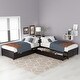 preview thumbnail 20 of 25, Double Twin Pine L-shaped Platform Bed with Convertible Trundle, Drawers, Built-in Desk