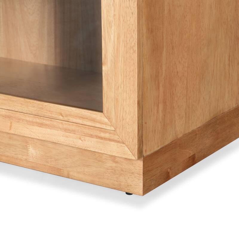 SAFAVIEH Couture Roades 3-Shelf Glass Cabinet Bookcase - 36"W x 18"D x 78"H