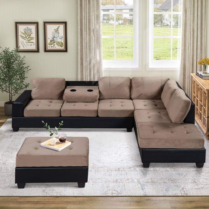 Convertible Sectional Sofa with Reversible Chaise