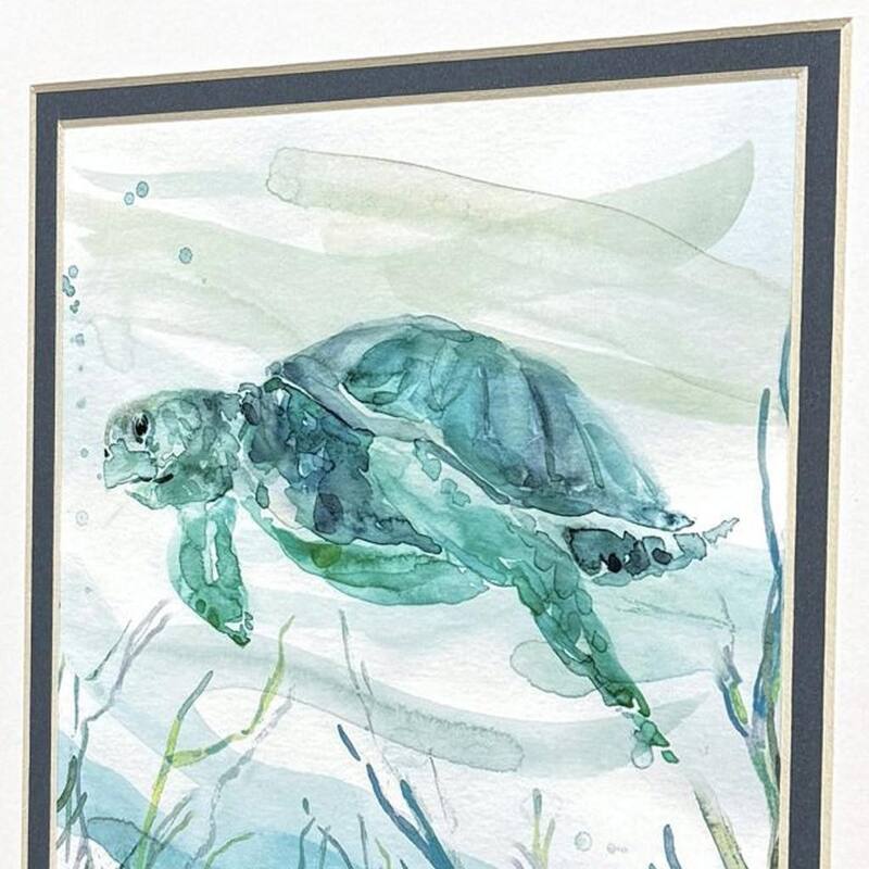 HomeRoots Set Of Two Tropical Current White Framed Wall Art