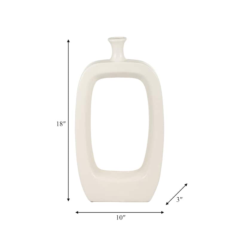 Sagebrook Home Modern Coastal Cut Out Ceramic Bud Vase