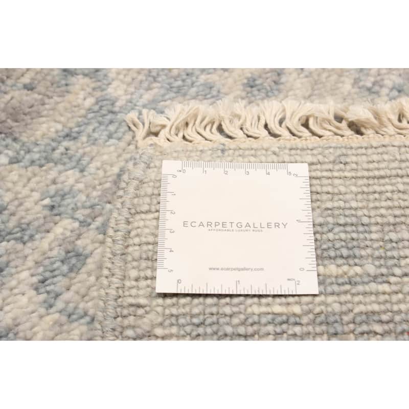 ECARPETGALLERY Hand-knotted Mystique Grey Wool Rug - 2'7 x 10'0