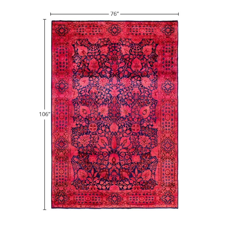 Contemporary Overdyed Wool Hand Knotted Area Rug - 6' 4" x 8' 10"