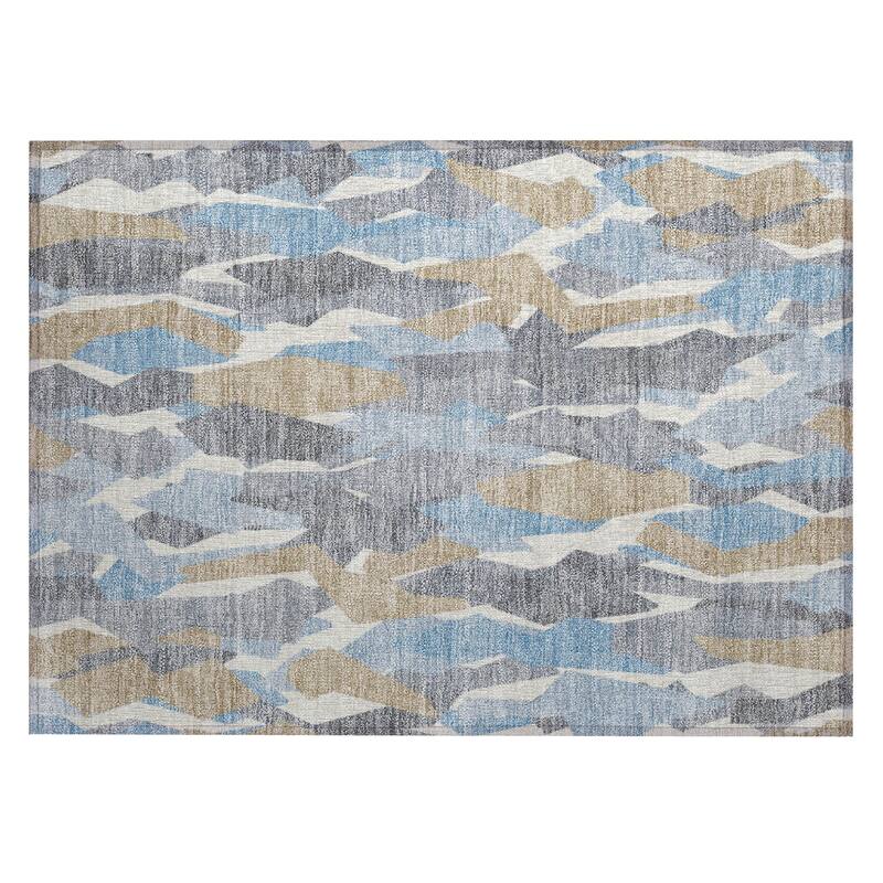 Machine Washable Indoor/ Outdoor Contemporary Dylan Chantille Rug