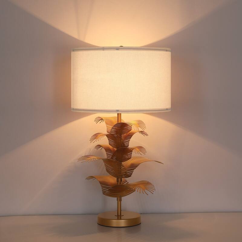 Acroma Demrul Table Lamp with Metal Leaves Rod - 1-light