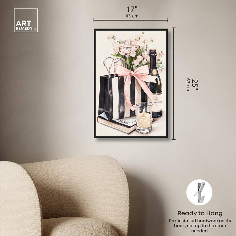 Shopping Bag and Some Drinks Canvas by Art Remedy