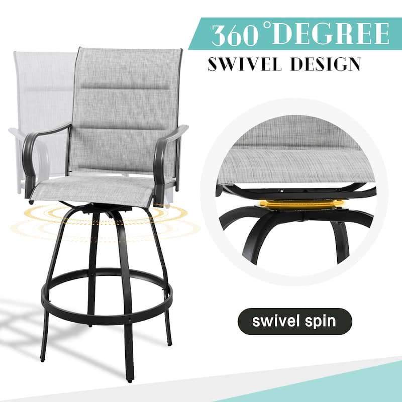 Futzca Patio Swivel Bar Bistro Set or Swivel Bar Stools