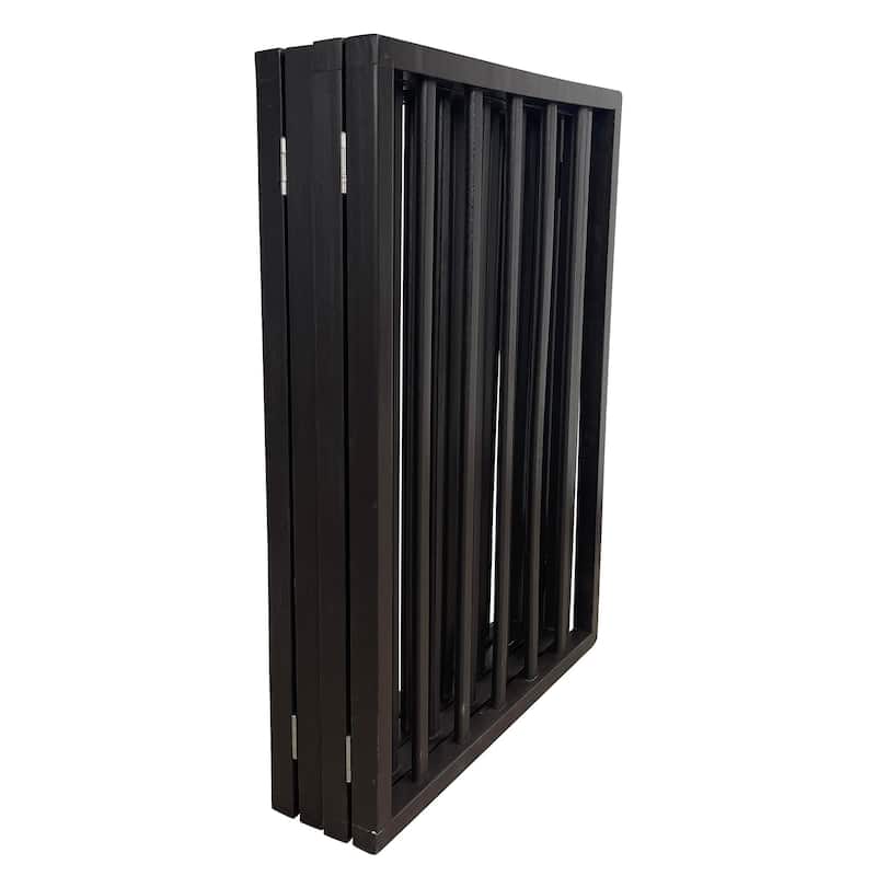 54 inch Freestanding 3-Panel Folding Wood Pet Gate - Brown - 54"Lx1"Wx24"H