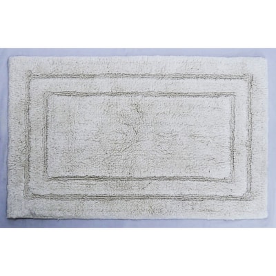 Vibhsa Ivory Color Plain Bath Rug 20" x 32"