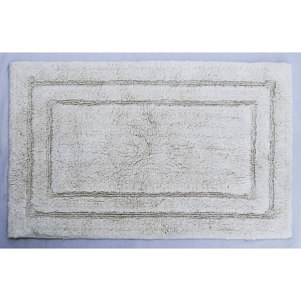 Vibhsa Ivory Color Plain Bath Rug 20" x 32"