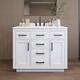 Option White / White Quartz Top / Matte Black Hardware